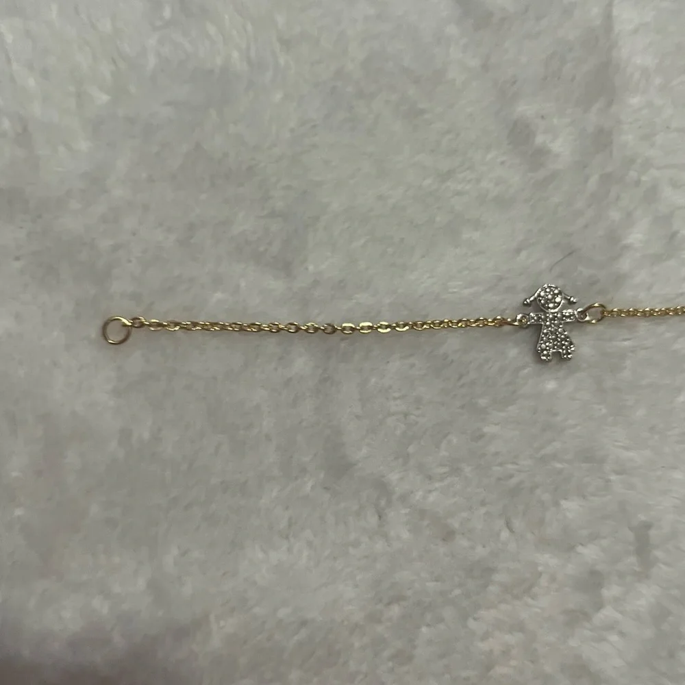 Elegant Gold Bracelet with Silver Accents for a child NWOT